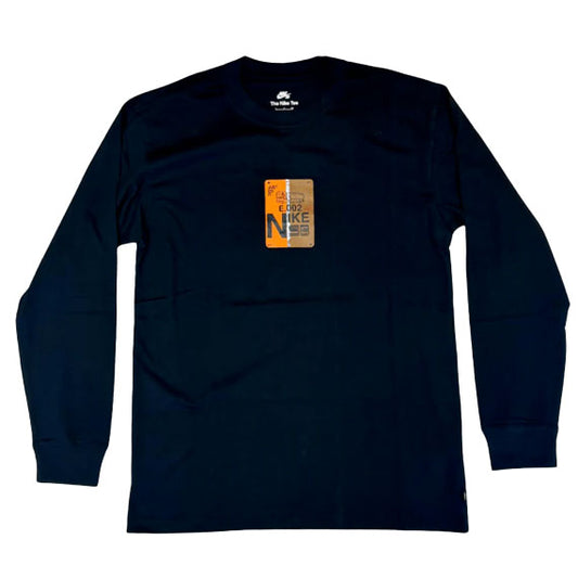 Nike SB Bus Pass Long Sleeve T-Shirt Black/Safety Orange