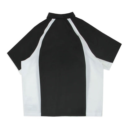 Nike SB Dri-FIT Woven Short-Sleeve Bowler Shirt - Black/White