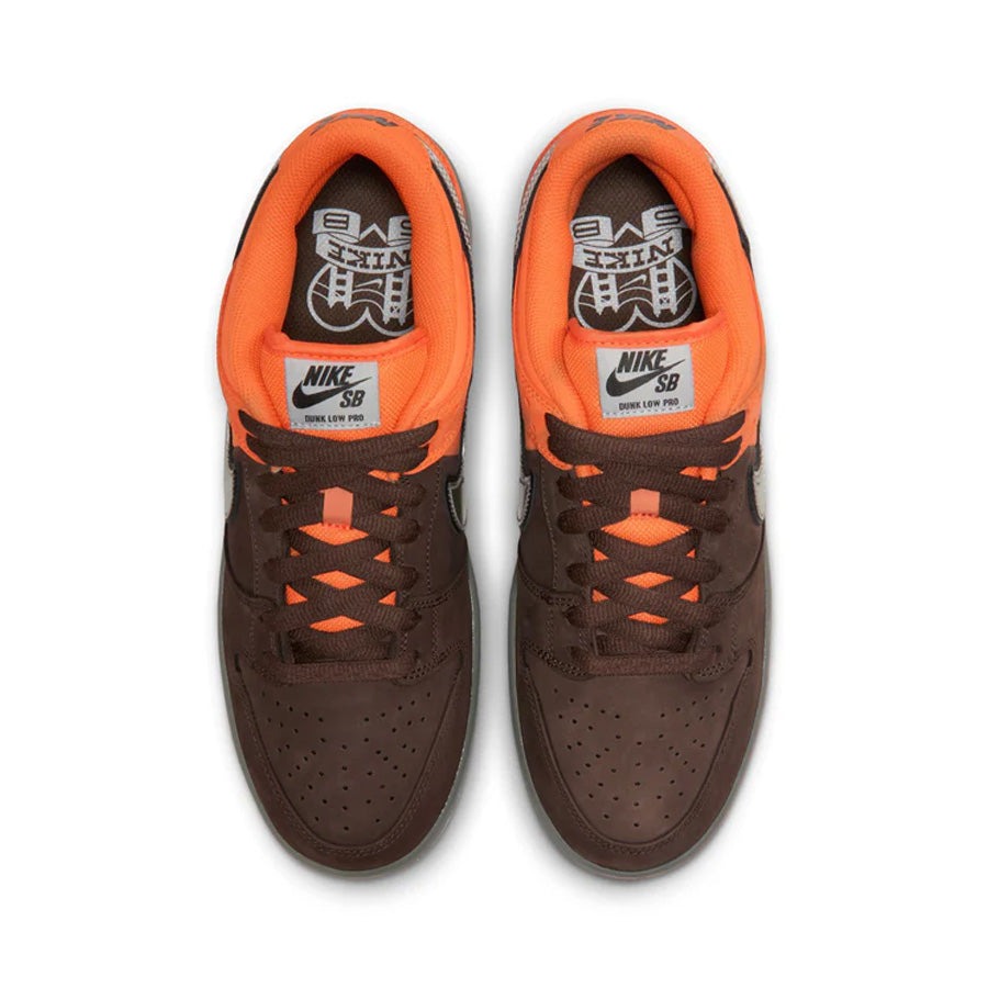 Nike SB Dunk Low Pro Shoe Safety Orange/ Wolf Grey-Baroque Brown