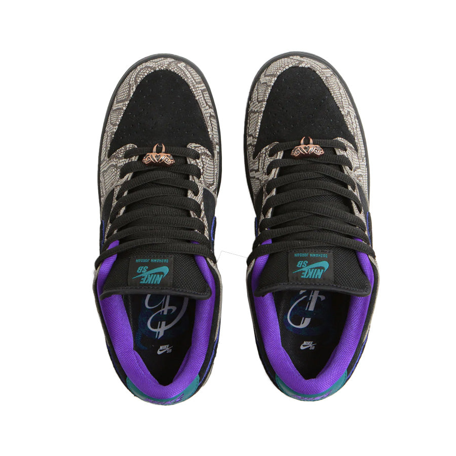 Nike SB Dunk Low Pro Shoe String / Black- Bright Spruce- Fierce Purple