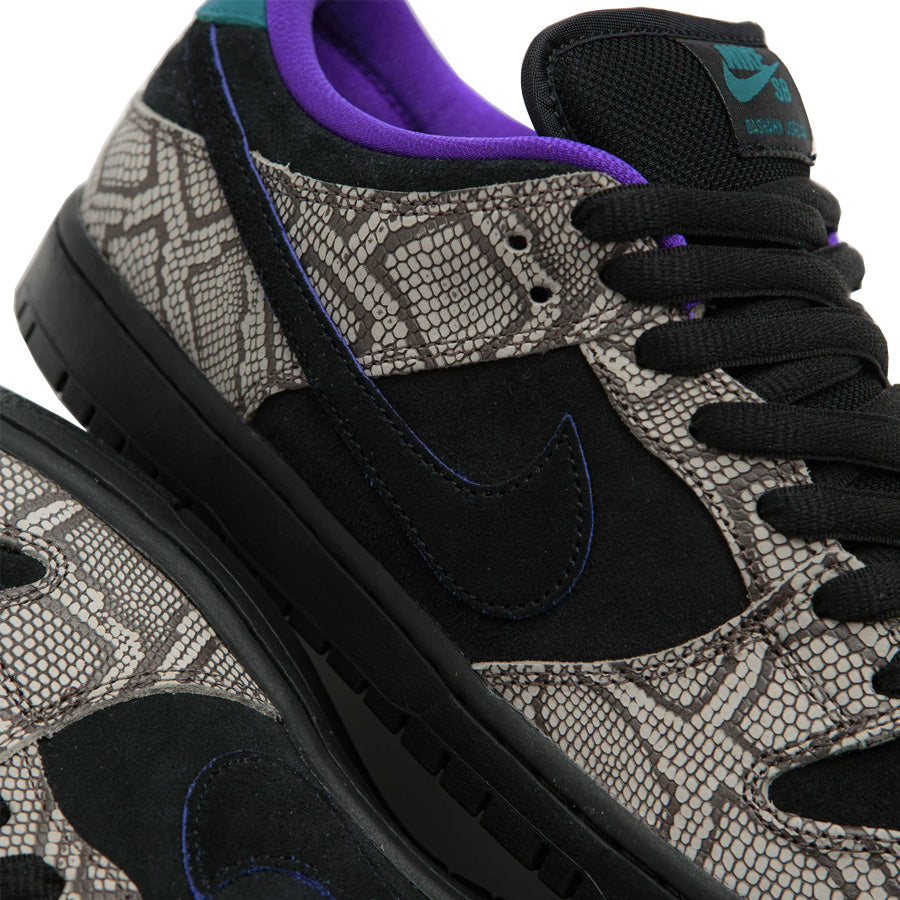 Nike SB Dunk Low Pro Shoe String / Black- Bright Spruce- Fierce Purple