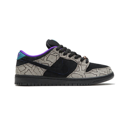 Nike SB Dunk Low Pro Shoe String / Black- Bright Spruce- Fierce Purple