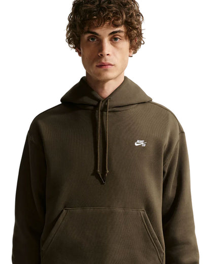 Nike SB Essential Logo Fleece Pullover Hoodie Dark Hazel/White