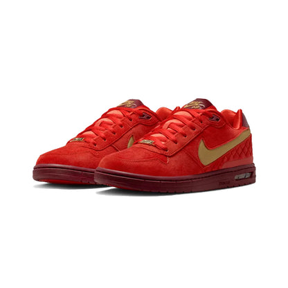 Nike SB P Rod Zoom Air Low Show Habanero Red/Club Gold-Team Red