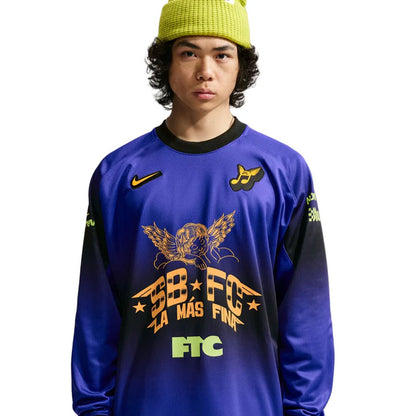 Nike Sb Club 58 Long Sleeve Skate Top Dark Concord