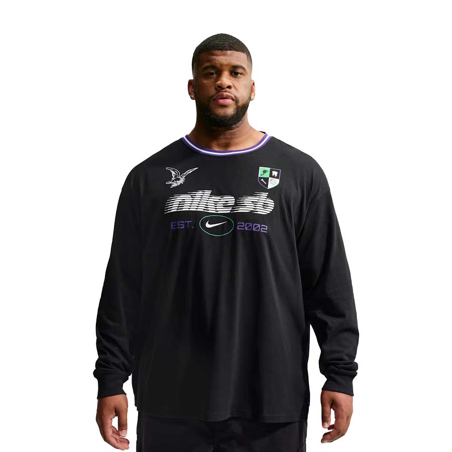 Nike Sb LSE Long Sleeve Rugby T-Shirt Black