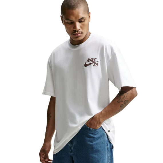 Nike Sb Logo Skate T-Shirt White/Mystic Dates
