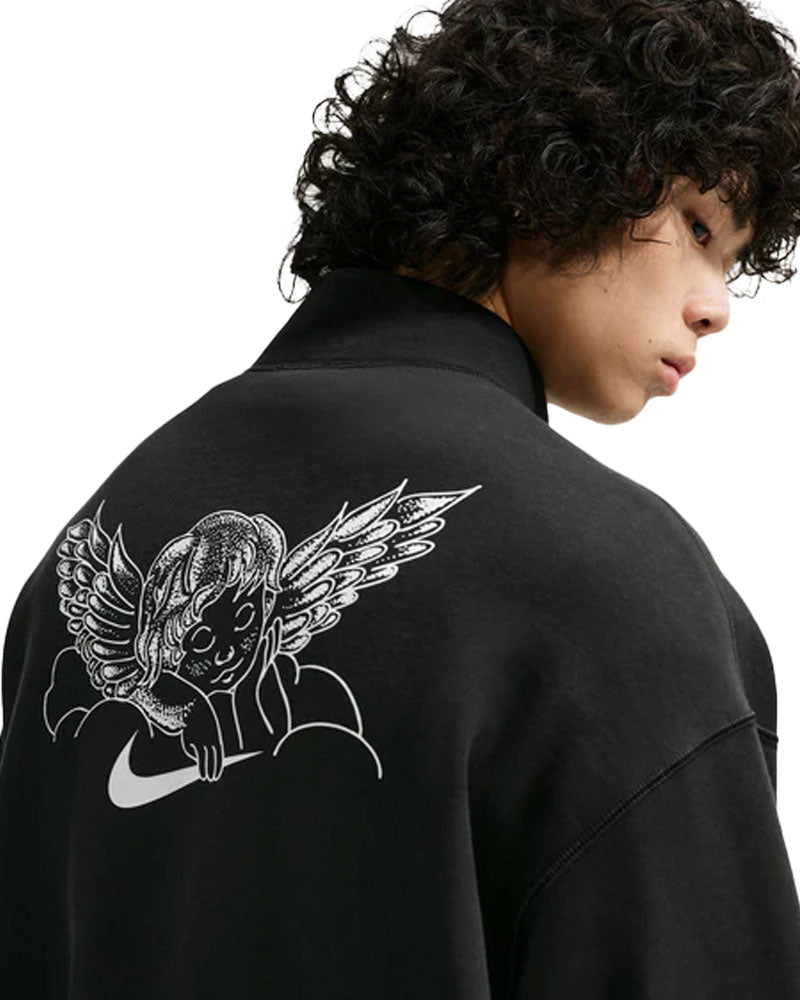 Nike Sb Skate 1/2 Zip Fleece Crew Black/Dark Smoke Grey/Black