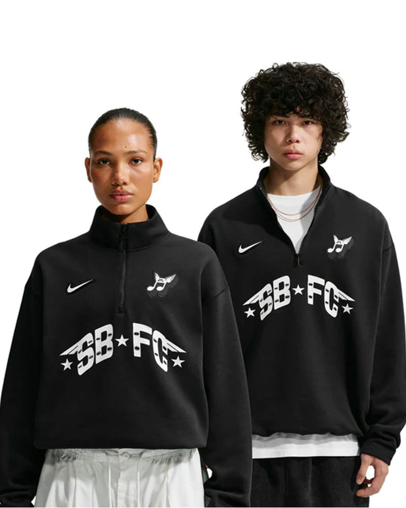 Nike Sb Skate 1/2 Zip Fleece Crew Black/Dark Smoke Grey/Black