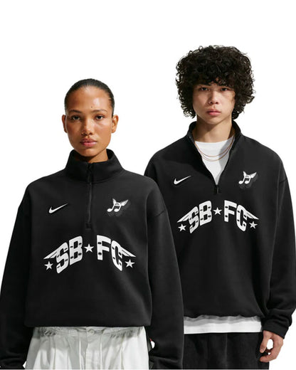 Nike Sb Skate 1/2 Zip Fleece Crew Black/Dark Smoke Grey/Black