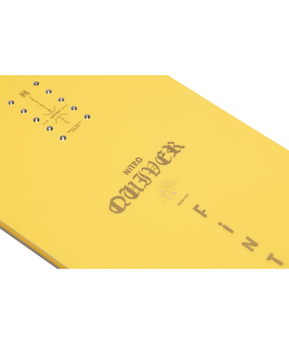 The 2025 Nitro Fintwin snowboard takes inspiration from early surfboard shape exploration, boasting a wide nose and a tapered swallowtail to help you surf the snow with ease. A tapered shape, Cam-Out Camber, and Sintered Speed Formula II base is short, quick, surfy shape will have you zipping through the trees, slashing powder stashes, and staying afloat through the deepest of days.