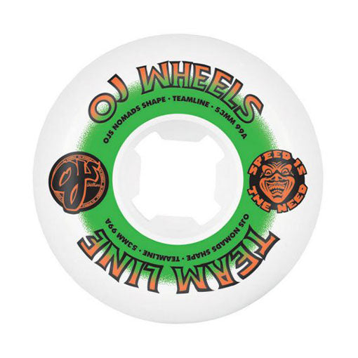 Ojs Team OJs Team Line Original Wht/Orn/GRN Nomads 95A Wheels 53mm – The Source ...