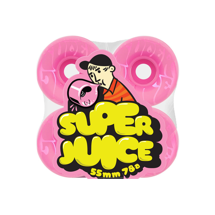 OJS Bubble Gum Mini Super Juice Transparent Pink 78A Wheels 55mm