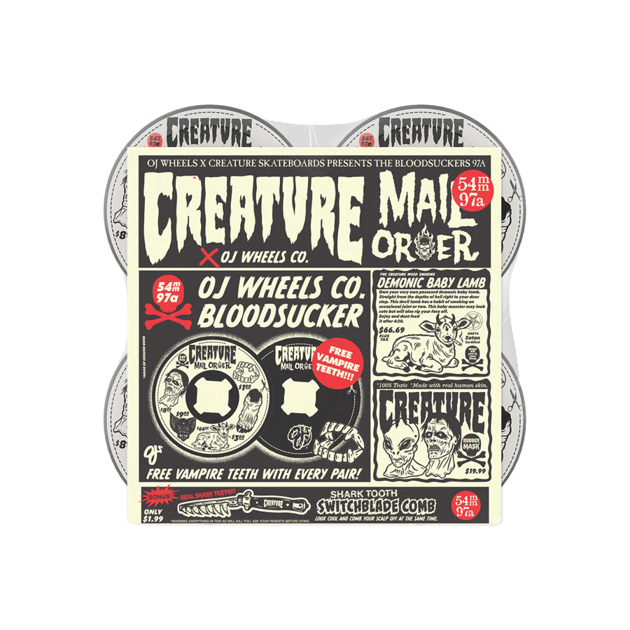 OJS Creature Mail Order Bloodsuckers Black 97A Wheels 54mm