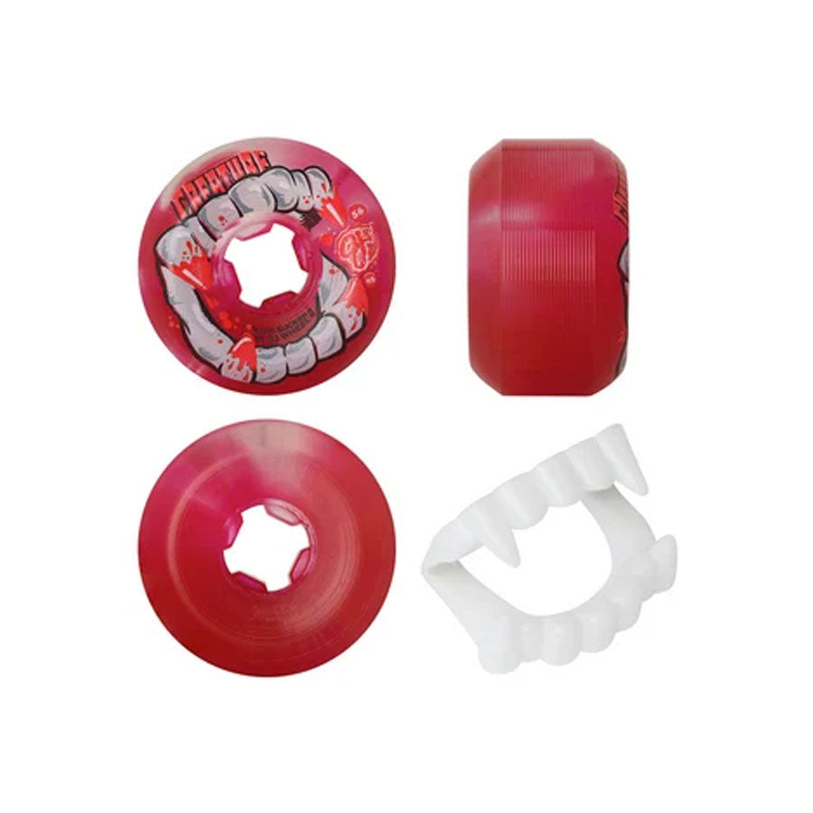 OJS DNA Curbsuckers Bloodsuckers Red Clear Swirl 95A 56mm Wheels