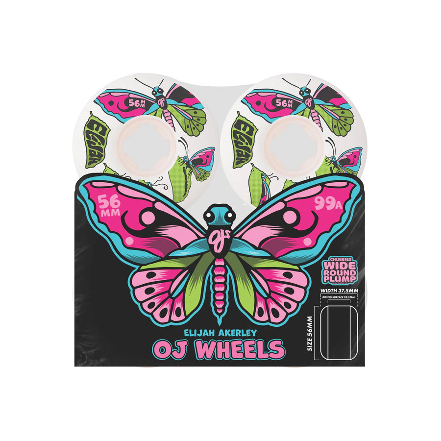 Ojs Elijah Akerley Chrysalis Chubbies Wheels White 99A 56mm