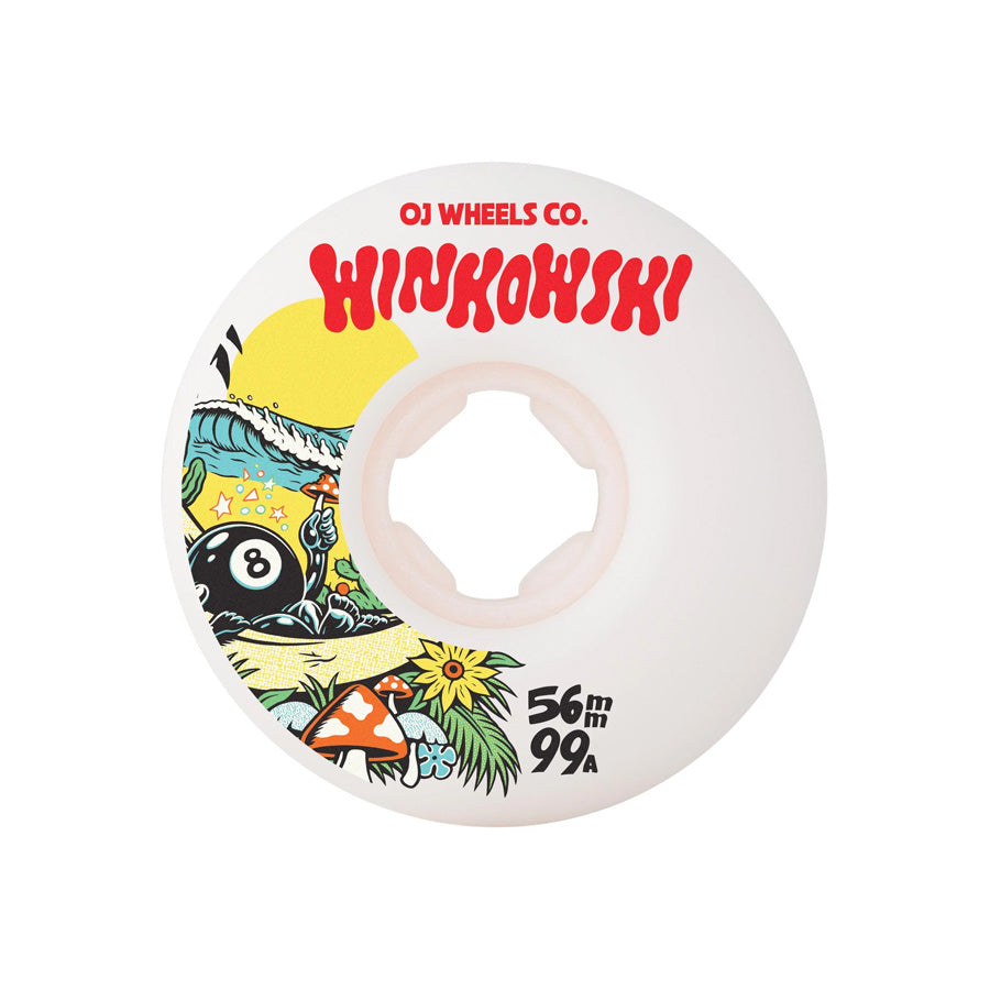 Ojs Erick Winkowski Mushroom Elite Wheels White Mini Combo 99A 56mm
