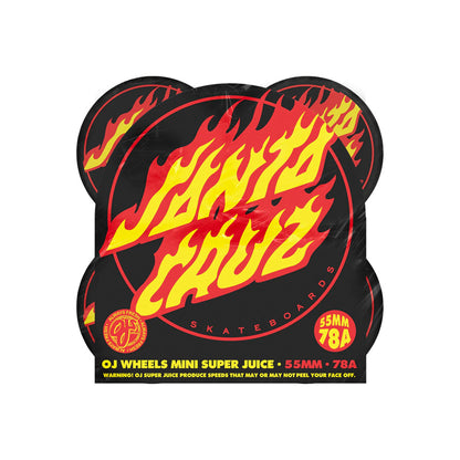 Ojs Flame Dot Mini Super Juice Wheels Black 78A 55mm