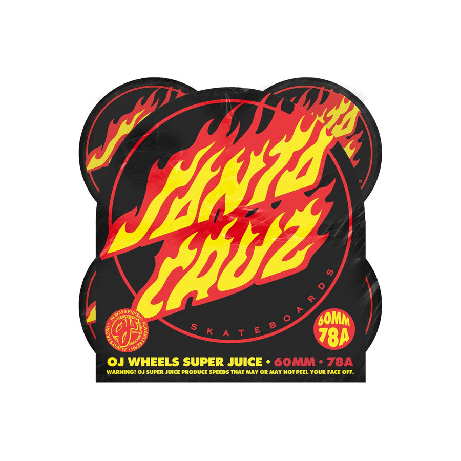 Ojs Flame Dot Super Juice Wheels Black 78A 60mm