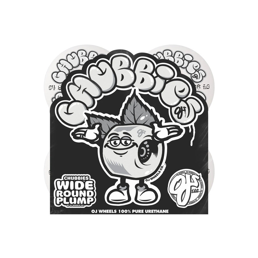 Chubbies Ojs Ojs Throw Ups Chubbies Wheels White 99A 54mm – The Source Snowboard & Skate