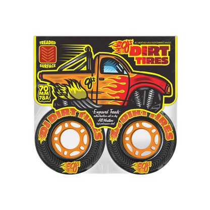 Ojs Wheels  Dirt Tires Thunder Juice Black 78A 70mm