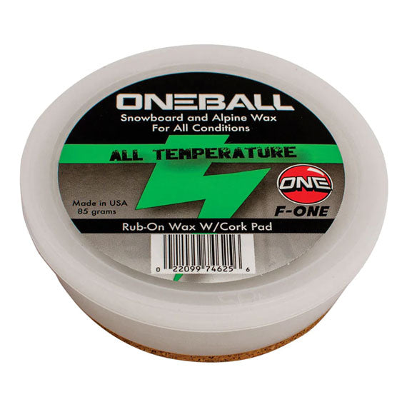 One Mfg F-1 Rub On Wax All Temp 85g – The Source Snowboard & Skate