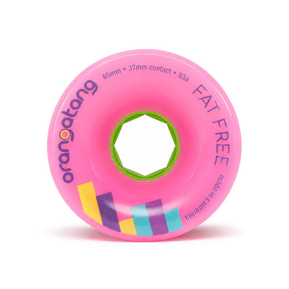 Orangatang Fat Free Pink Wheels 83A 65mm