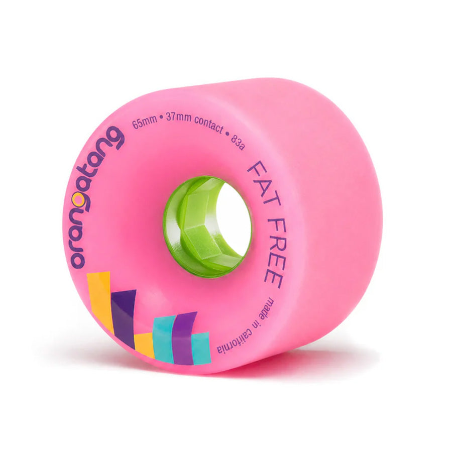 Orangatang Fat Free Pink Wheels 83A 65mm