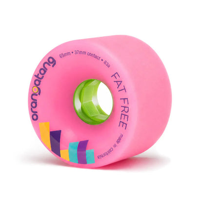 Orangatang Fat Free Pink Wheels 83A 65mm