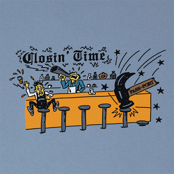 Passport Closin' Time T-Shirt Washed Out Blue