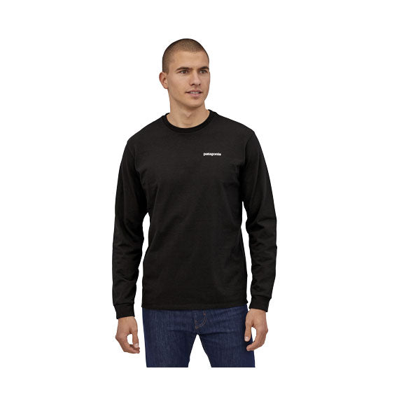 Patagonia Men's Long-Sleeve P-6 Logo Responsibili-Tee Black 2024