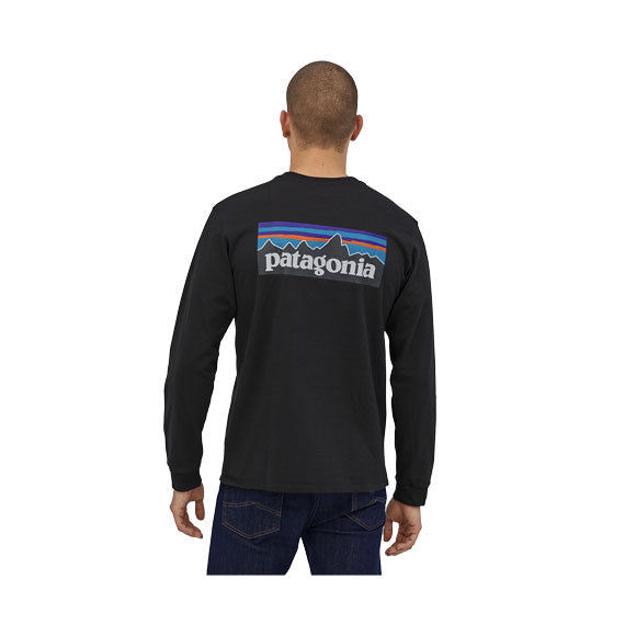 Patagonia Men's Long-Sleeve P-6 Logo Responsibili-Tee Black 2024