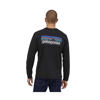 Patagonia Men's Long-Sleeve P-6 Logo Responsibili-Tee Black 2024