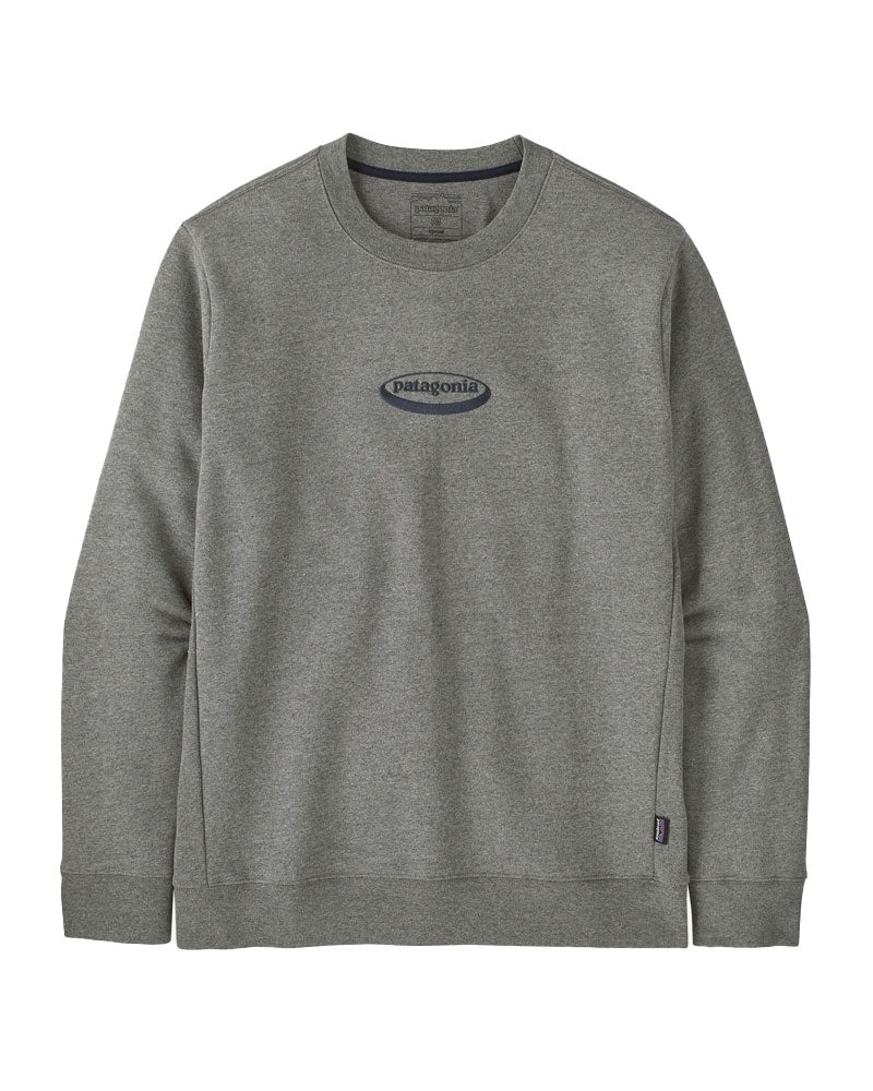 Patagonia 95 Oval Logo Uprisal Crew Sweatshirt Gravel Heather