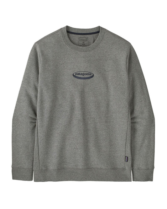Patagonia 95 Oval Logo Uprisal Crew Sweatshirt Gravel Heather