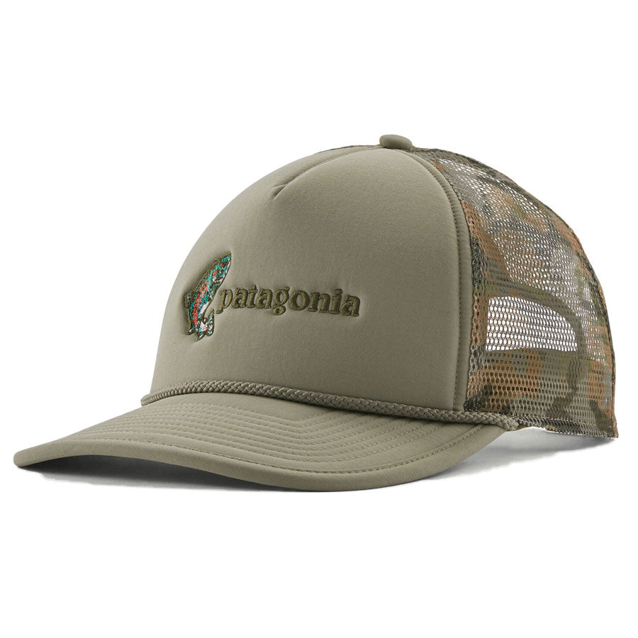 Patagonia Broadcaster Hat Fish Jump River Rock Green