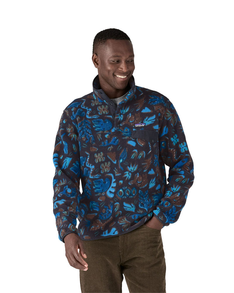 Patagonia Men's LW Synch Snap-T Pullover Across Oceans Pitch Blue