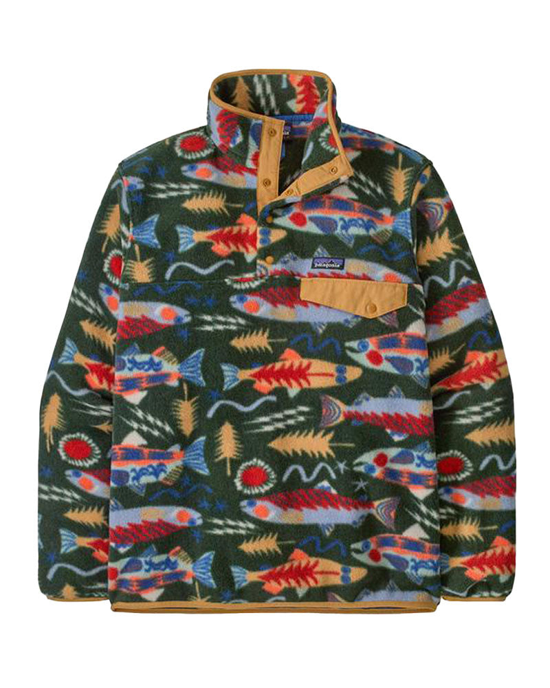 Patagonia Men's LW Synch Snap-T Pullover Salmon/Green 2026