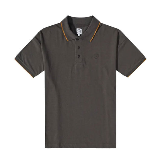 Polar Checkered Surf Polo Shirt Dirty Black