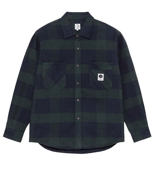 Polar Mikie Flannel Button Down Shirt - Navy/Teal