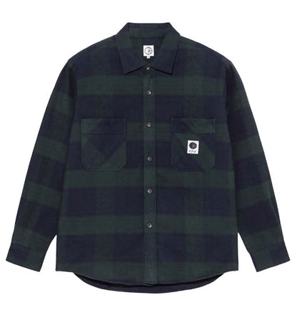 Polar Mikie Flannel Button Down Shirt - Navy/Teal