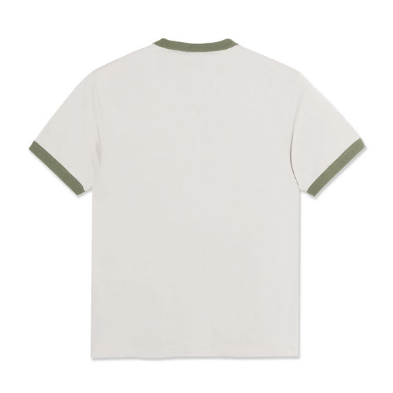 Polar Ringer T-Shirt Pale Taupe/Army Green