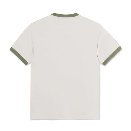 Polar Ringer T-Shirt Pale Taupe/Army Green