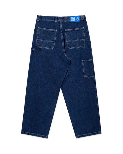 Polar Skate Co. Big Boy Work Pants Dark Blue w/ White Stitching