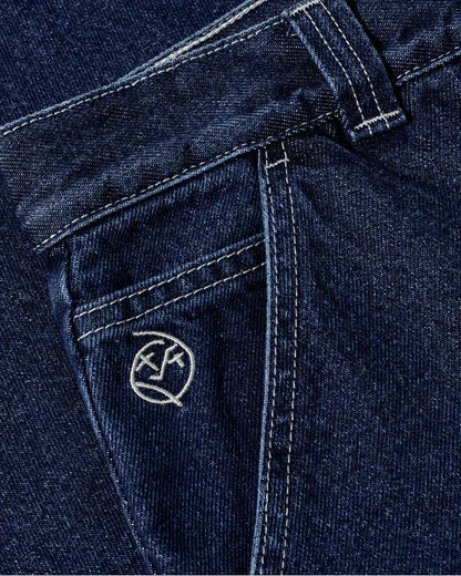 Polar Skate Co. Big Boy Work Pants Dark Blue w/ White Stitching