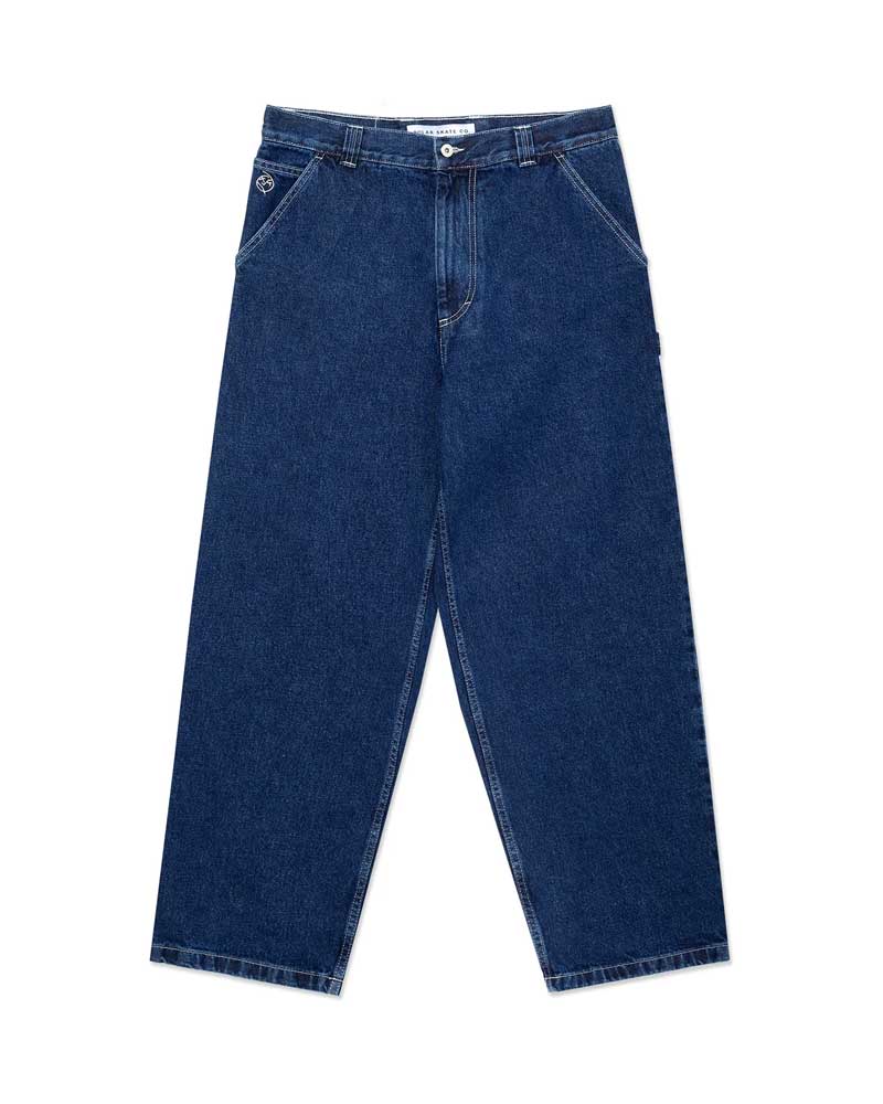 Polar Skate Co. Big Boy Work Pants Dark Blue w/ White Stitching