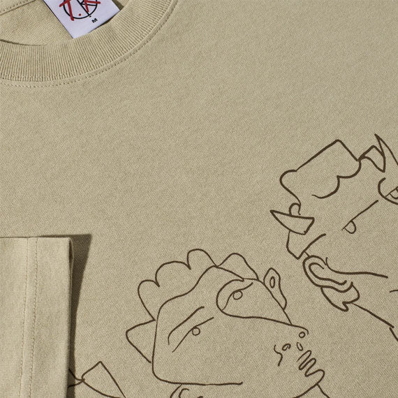 Polar Skate Co. Contrast 8 Heads T-Shirt Sand/Brown