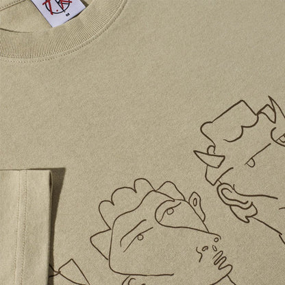 Polar Skate Co. Contrast 8 Heads T-Shirt Sand/Brown