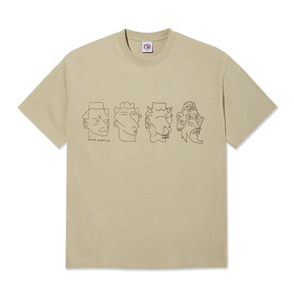 Polar Skate Co. Contrast 8 Heads T-Shirt Sand/Brown