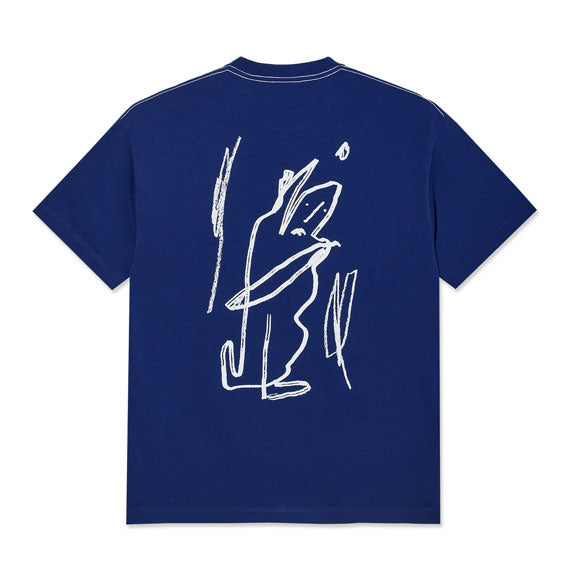 Polar Skate Co. Contrast Doodle T-Shirt White/Ultramarine